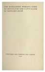 George Bernard Shaw Signed First Edition of His ''Magnum Opus'', ''The Intelligent Woman's Guide to Socialism and Capitalism''